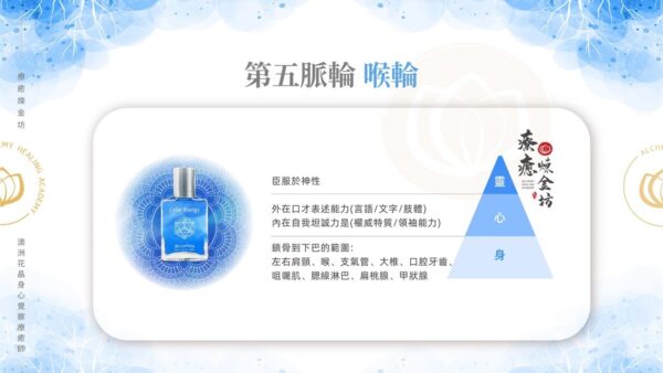 身心覺察是身心靈完整對應的系統,身體印記為 1-3-5-7 脈輪對應,彼此環環相扣、相互影響,建議同步加強覺察。