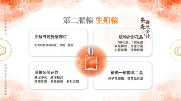 第二脈輪生殖輪針對花晶:2號花晶、1 號花晶、氣結釋放、兒童花晶、心靈修護、情緒修護。